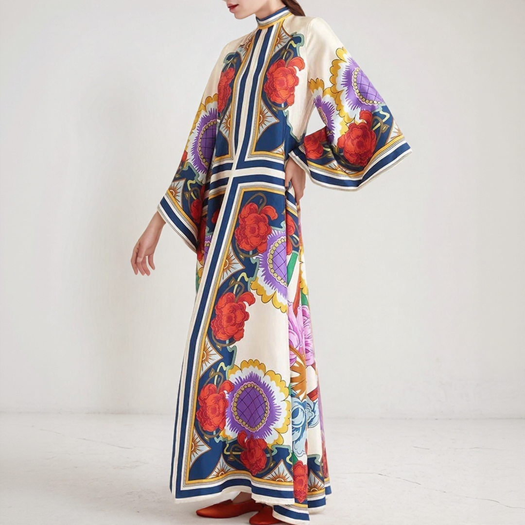 Djamila | Sukienka Maxi Kaftan Boho – Elegancka, Luźna i Płynna