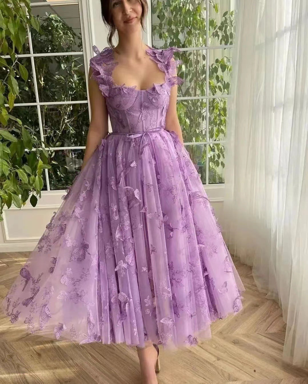 Henriette | Vestido de ceremonia mujer – Volantes y elegancia
