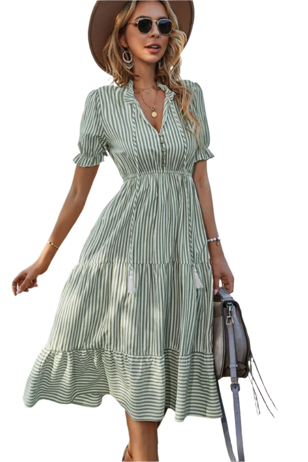 Freja | Sukienka Boho Chic w Paski