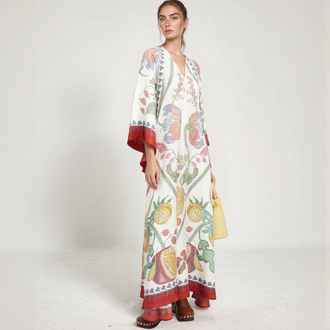 Djamila | Sukienka Maxi Kaftan Boho – Elegancka, Luźna i Płynna