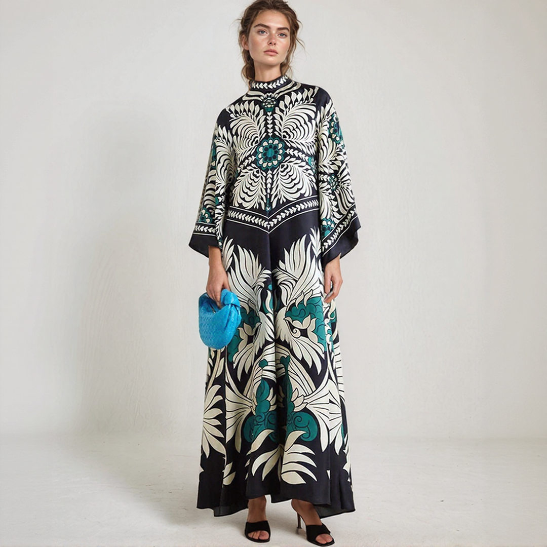 Djamila | Sukienka Maxi Kaftan Boho – Elegancka, Luźna i Płynna