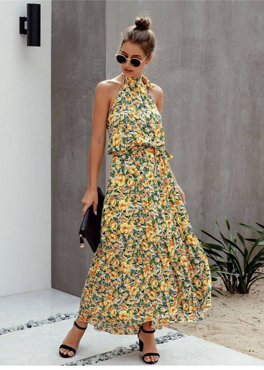 Judith | Bohemian Summer Dress with Floral Print 
