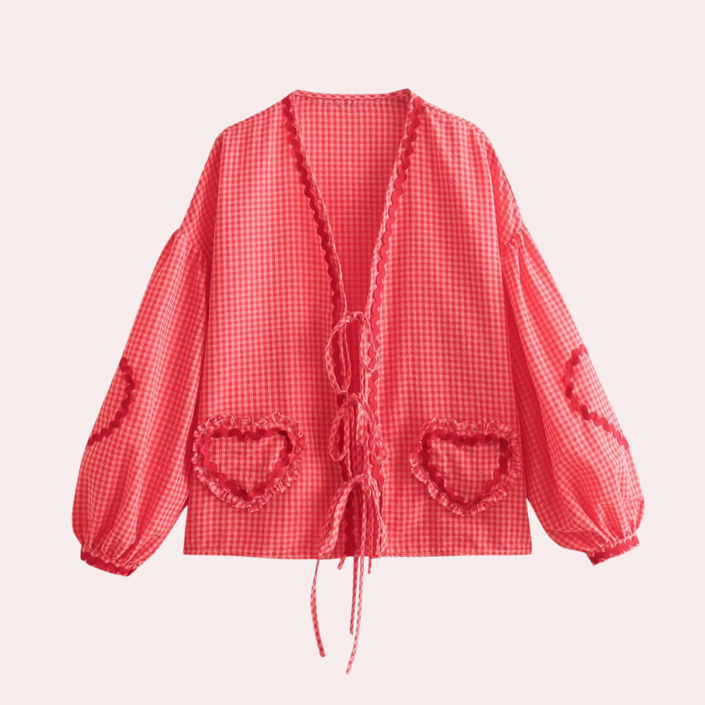 Claire | Camisa Detalle Corazón Y Toque Romántico 