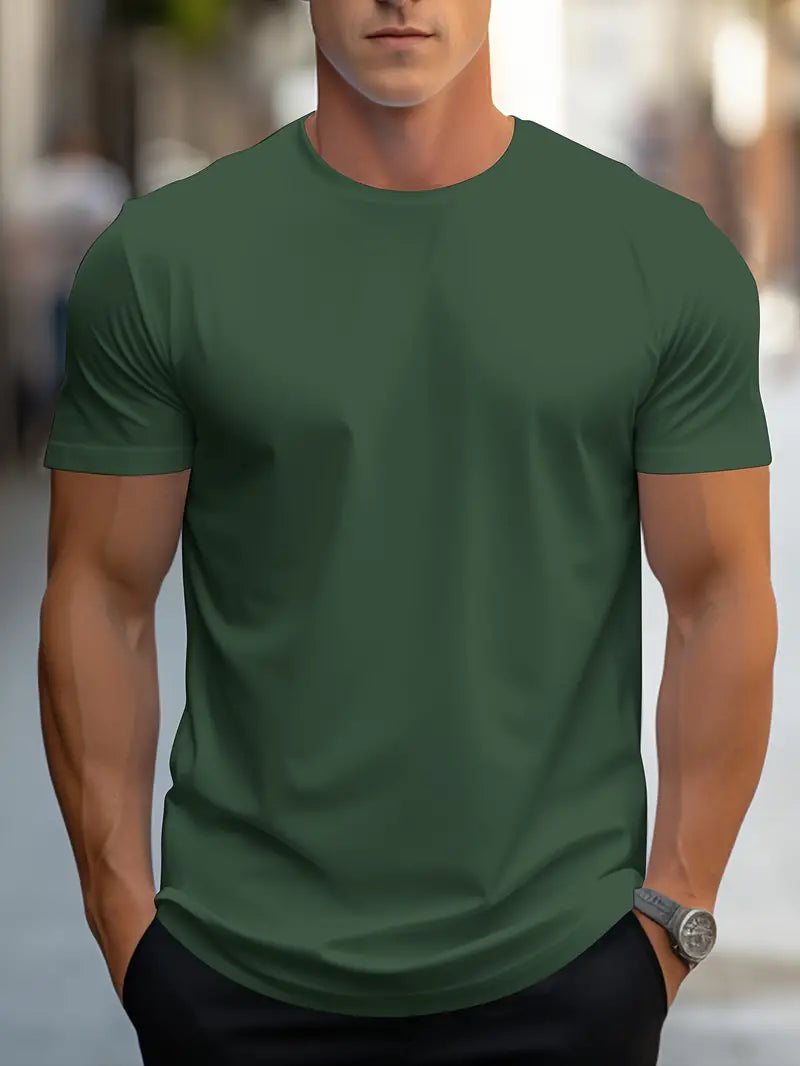 Ewen | Fitted T-shirt with Round Neck Short Sleeves 
