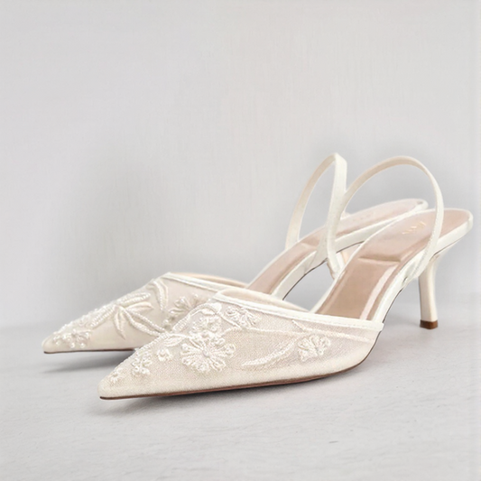 Anwar | Eleganckie Buty Na Obcasie – Delikatne Hafty I Pewne Podparcie 