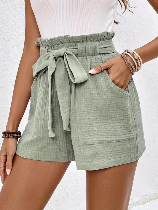 Marie | Shorts mit Gürtel – Raffung und sommerlicher Komfort 