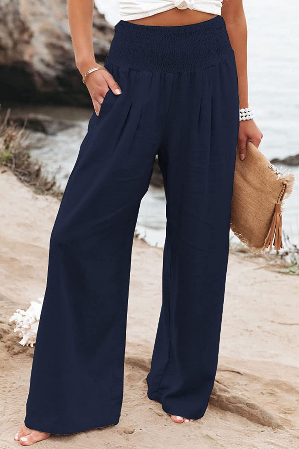 Sandra | Pantalon Palazzo – Talie Înaltă Și Eleganță Fluidă 