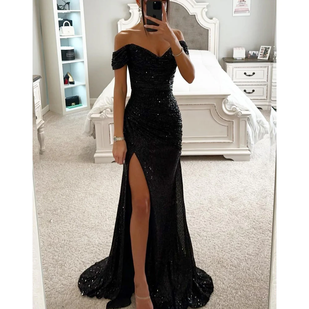 Eugénia | Robe Longue À Fente – Classe Et Scintillante