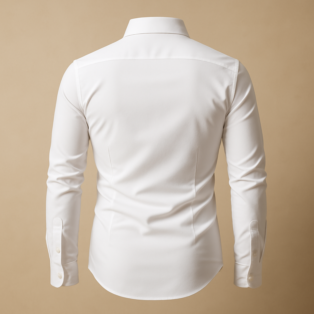 Loïc | Camisa Ajustada de Mangas Largas con Cuello Estructurado 