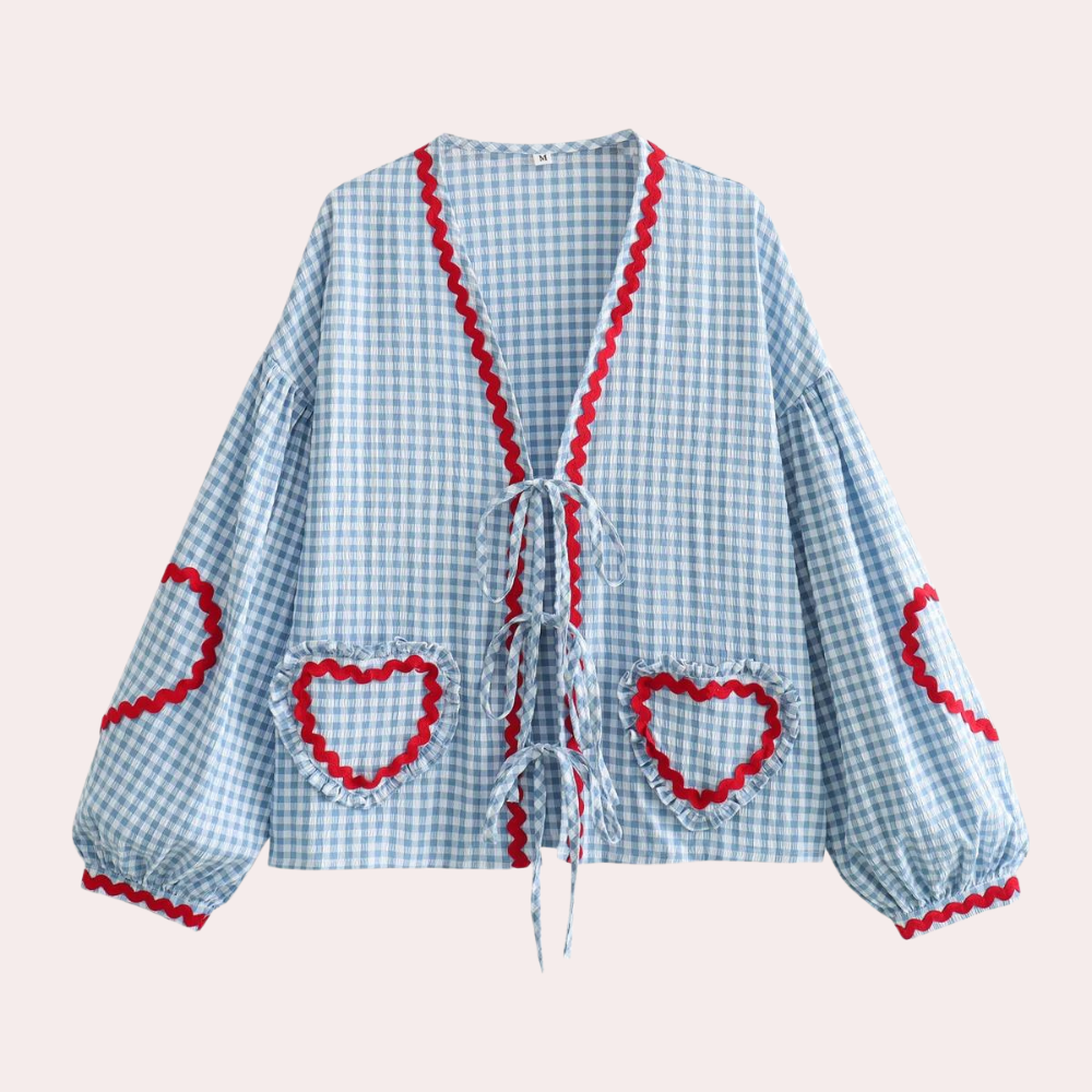 Claire | Camisa Detalle Corazón Y Toque Romántico 
