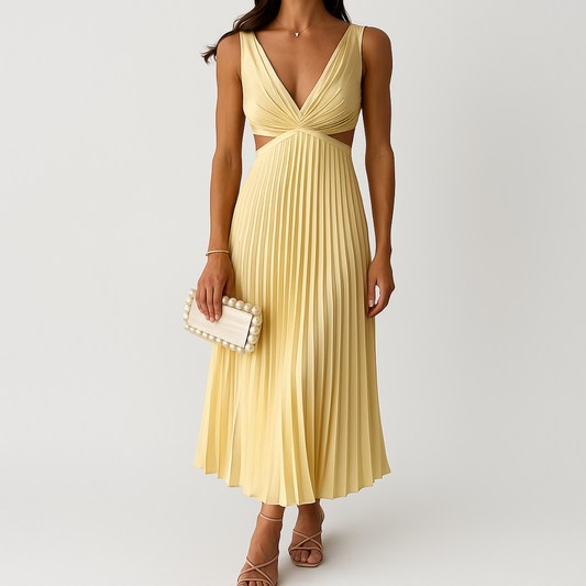 Ivana | Elegantes Plissee-Kleid – Leichtigkeit und sublimierte Silhouette 