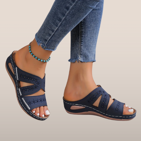 Gladys | Comfortable Open Sandals with Wedge Sole 