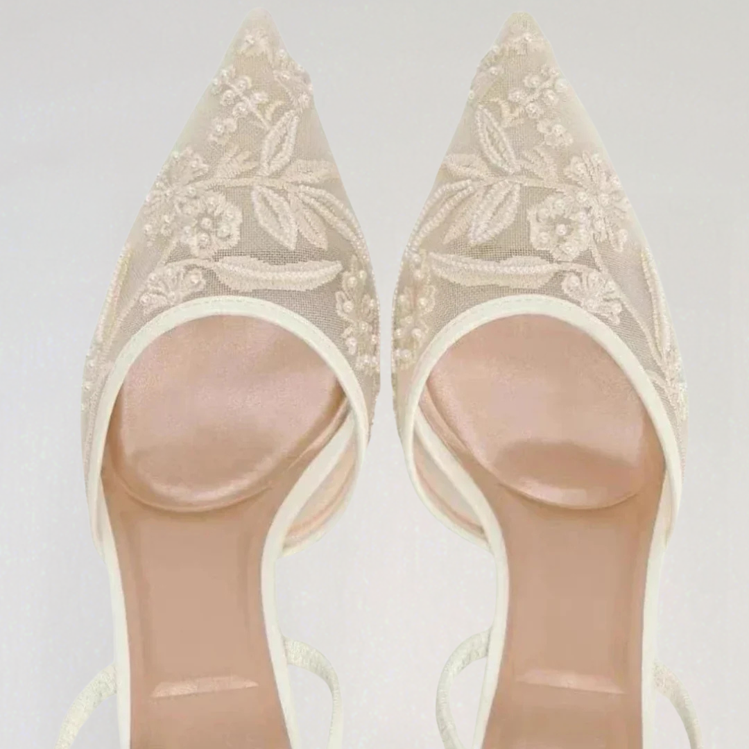 Anwar | Eleganckie Buty Na Obcasie – Delikatne Hafty I Pewne Podparcie 