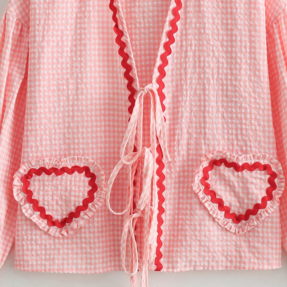 Claire | Camisa Detalle Corazón Y Toque Romántico 