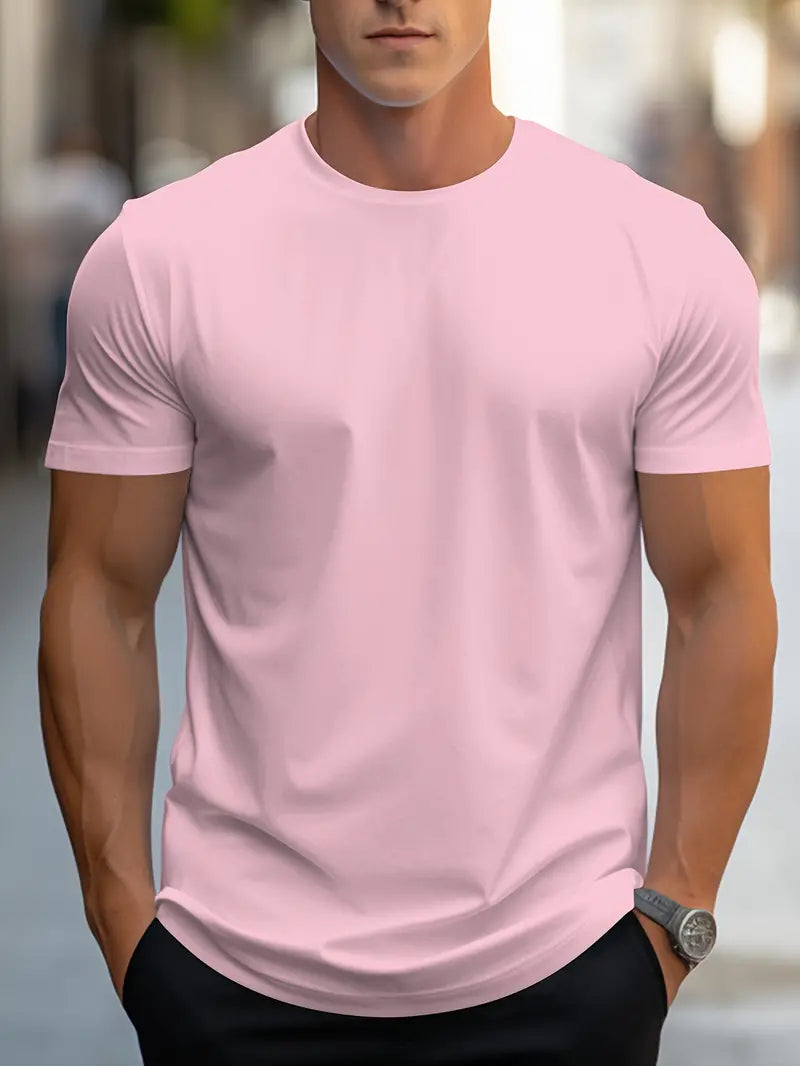 Ewen | Fitted T-shirt with Round Neck Short Sleeves 