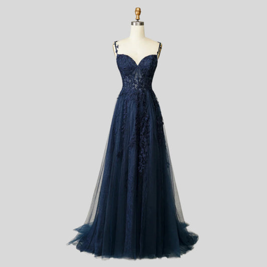 Rita | Elegant Lang Kjole Uten Skuldre 