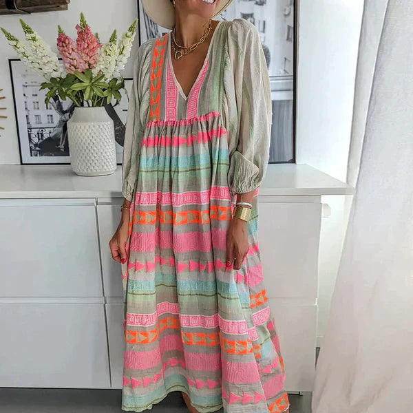 Gaëlle-Ružová | Šaty s dlhými rukávmi – Letný a trendy vzhľad 