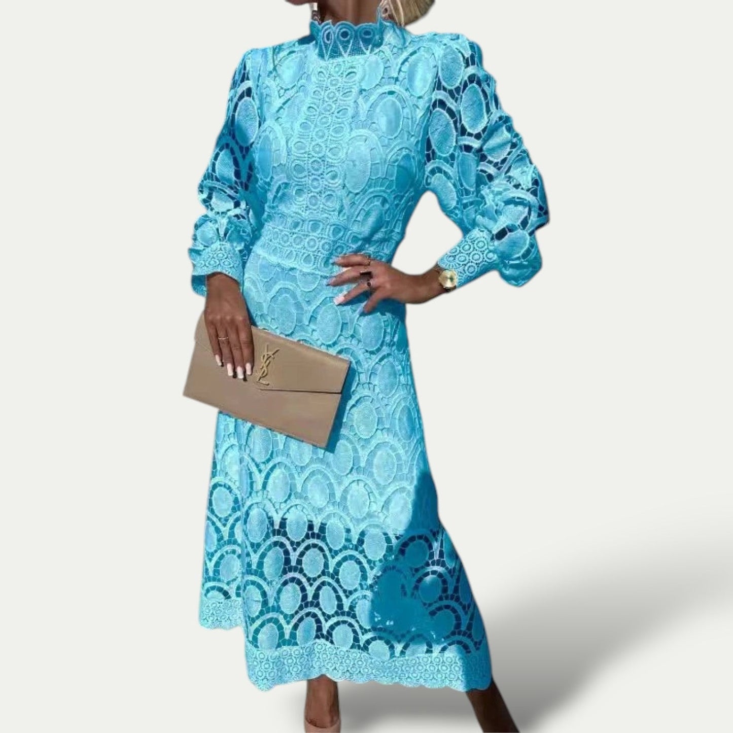 Sabrine | Midi-jurk Verfijnd – Klassieke Elegantie En Verfijnde Stijl 