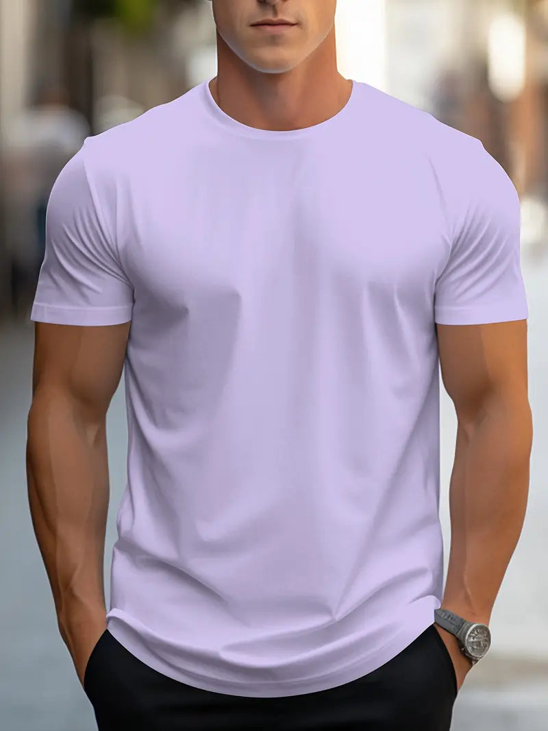 Ewen | Fitted T-shirt with Round Neck Short Sleeves 