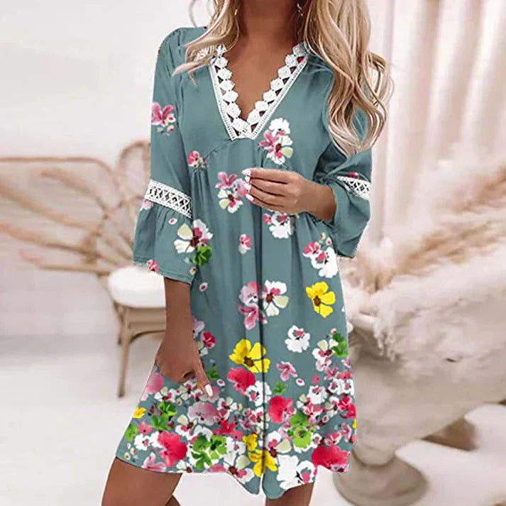 Audrey | Robe Florale Bohème – Élégance Naturelle Et Liberté