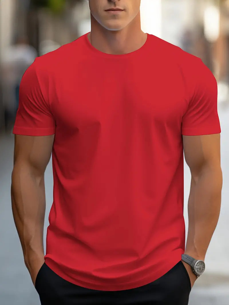 Ewen | Fitted T-shirt with Round Neck Short Sleeves 