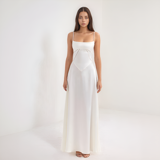 Ibtissam | Elegant Long Dress – Corset Back and Sublime Silhouette 