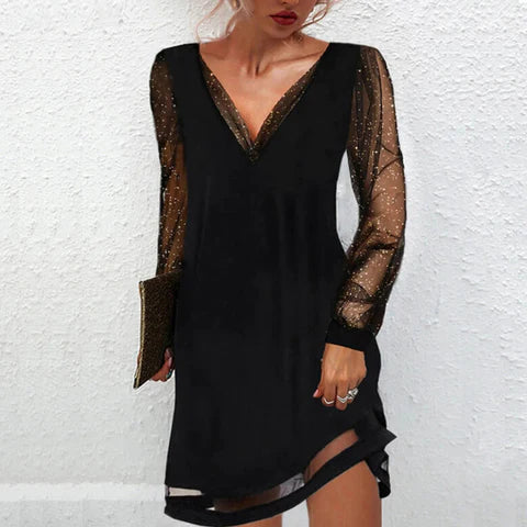Aurore | Robe Mi-Longue De Soirée – Effet Dentelle Et Brillance Discrète