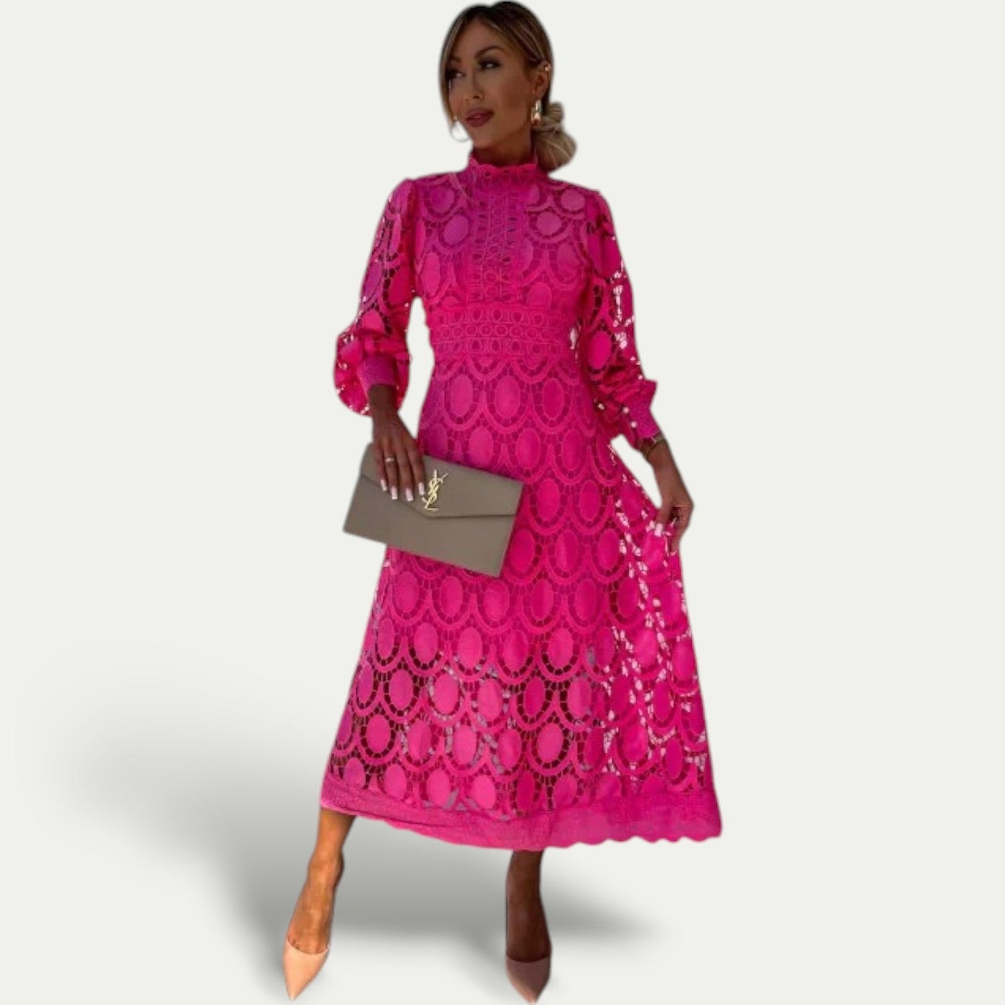 Sabrine | Midi-jurk Verfijnd – Klassieke Elegantie En Verfijnde Stijl 