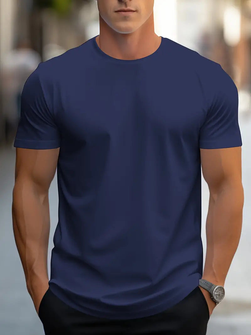 Ewen | Fitted T-shirt with Round Neck Short Sleeves 