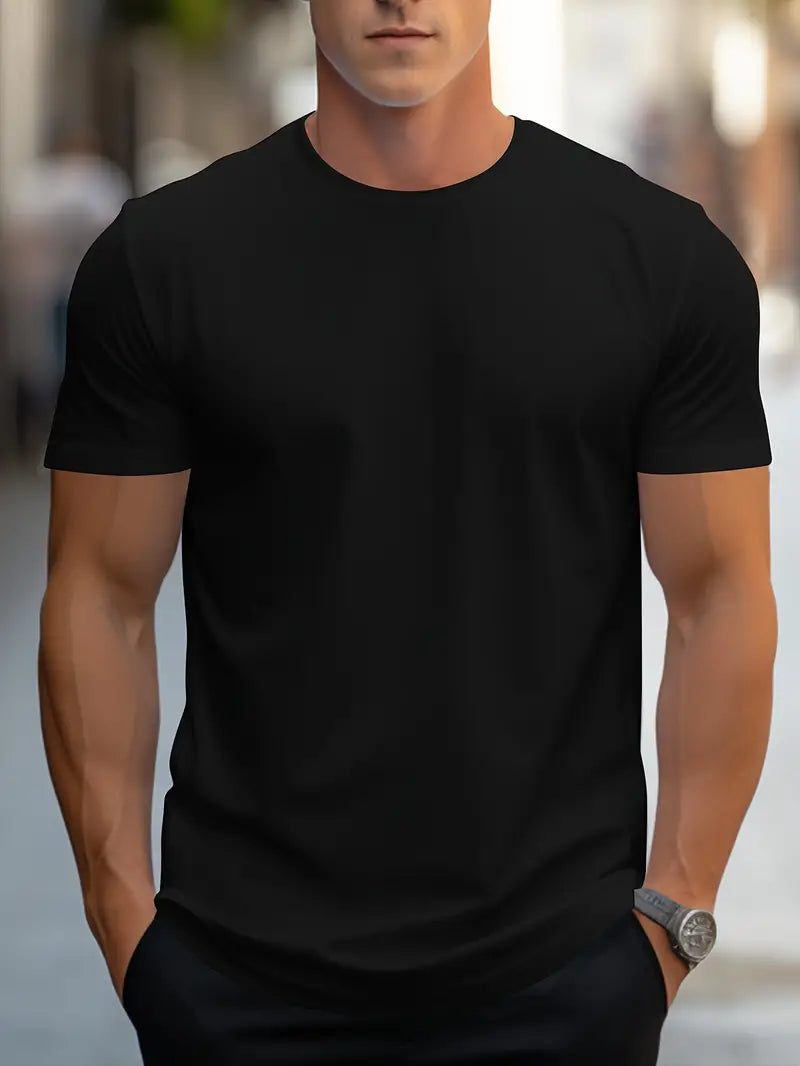 Ewen | Fitted T-shirt with Round Neck Short Sleeves 