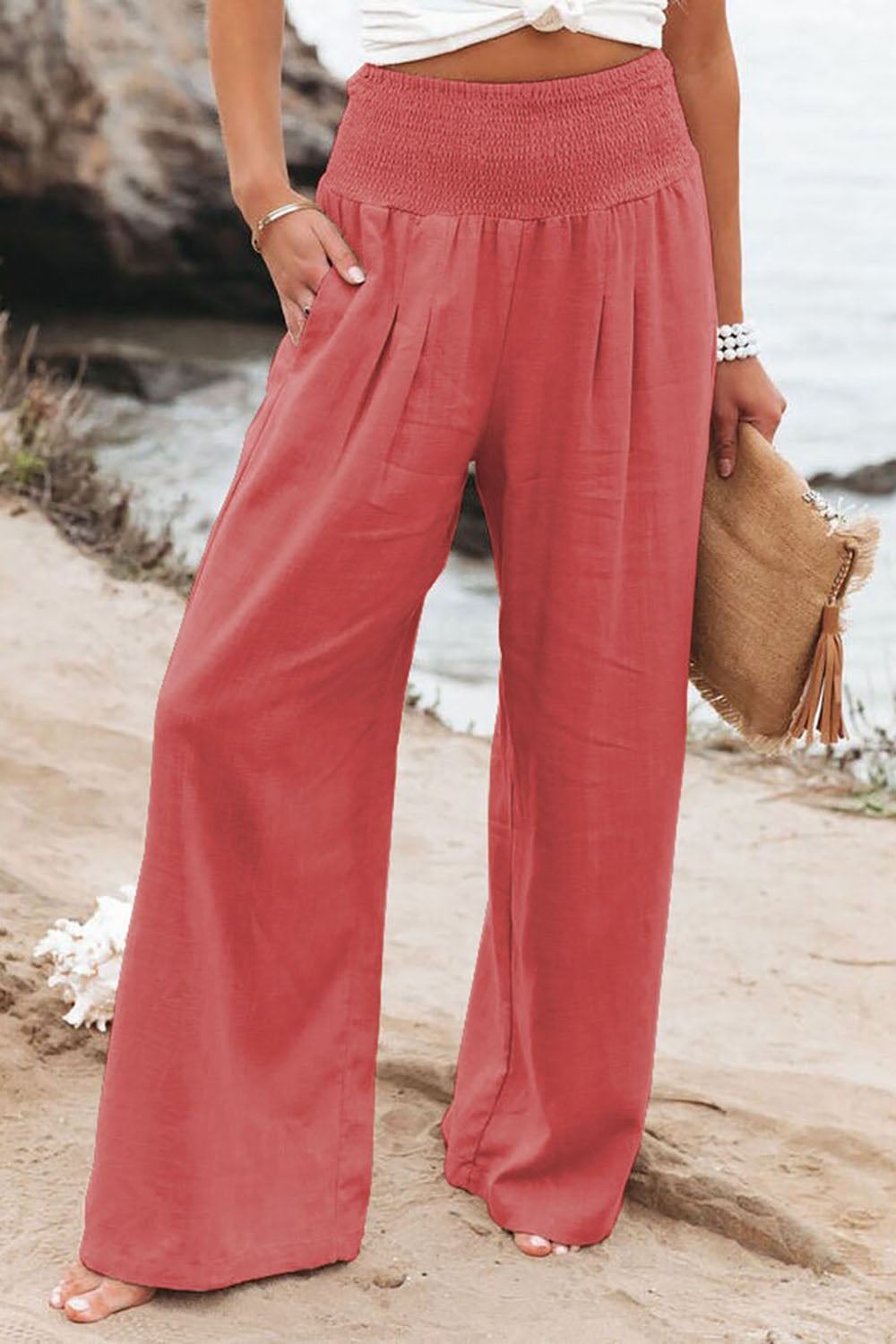 Sandra | Pantalon Palazzo – Talie Înaltă Și Eleganță Fluidă 