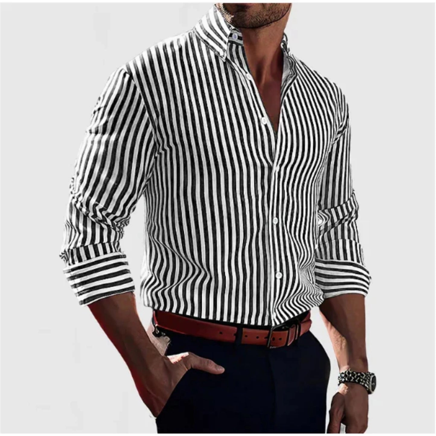 Sylvestre | Skjorte Herre Stripet – Klassisk Og Moderne Stil 