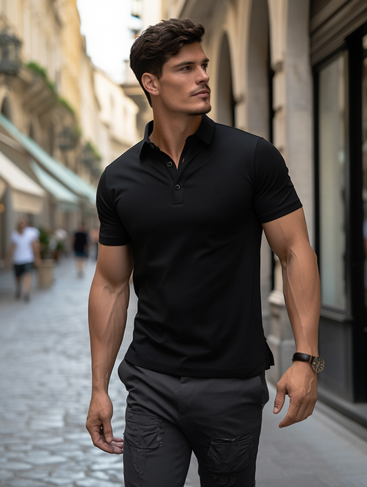Antoine|Polo Hemd Tailliert Für Muskulöse Silhouette 