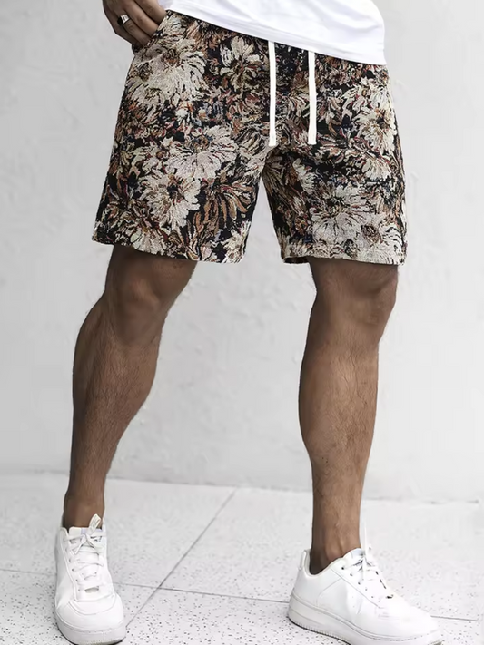 Thomas|Kurze Blumen Sommer Herren Stil Bequem 